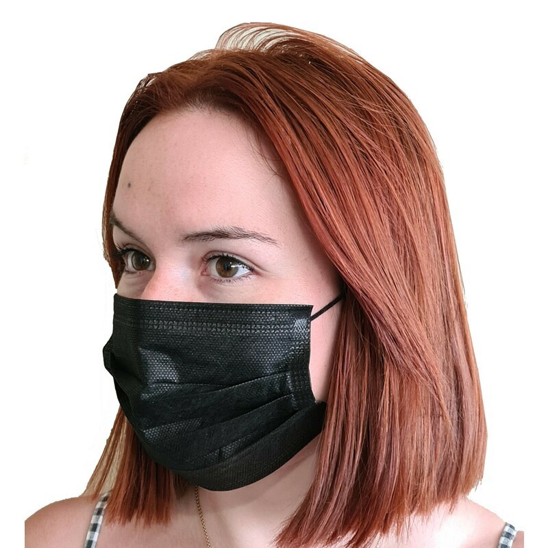 MASQUE NOIR 3 PLIS X50